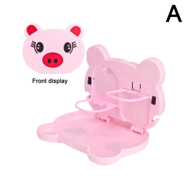 Car Seat Back Cartoon Dining Table Car Folding Beverage Cup Holder Car Bear Dining Table Dining Table Plate Storage Rack