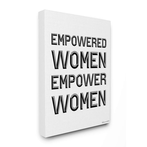 Stupell Industries Empowered Women Empower Women Black and White Block Typography, 16 x 20, Multi-Color