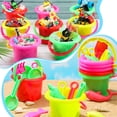 thumbnail image 2 of Juego de 24 cubos de arena Jexine para fiestas en la playa, 96 unidades, 2 of 6