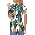 thumbnail image 5 of Ichuanyi Women's Casual Pattern Floral Printed Shirt Loose Short Sleeved T-Shirt Classic Round Neck Top, 5 of 5