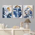 thumbnail image 3 of Retro Abstract Blue and White Porcelain Landscape Mountains and Rivers Canvas Printing Home Wall Decoration Frameless Painting50 x 70 cm, frameless,SKU-01, 3 of 7
