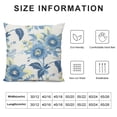 thumbnail image 5 of Shiartex Blue Floral Pillow Covers Chinoiserie Flower Outdoor Decorative Throw Pillow Covers Blue and White Rustic Pillowcases Farmhouse Square Cushion Covers for Couch Decor 22x22in, 5 of 5