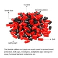 thumbnail image 4 of 200pcs Rubber End Caps Cover Assortment 3/8 inch Screw Thread Protector for Screw Bolt Black Red, 4 of 5