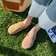 thumbnail image 2 of Zuecos Boston de piel de ante de vaca con suela antideslizante y hebilla ajustable para mujer, zapatillas tipo mules de corcho., 2 of 5