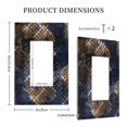 thumbnail image 5 of Kll Watercolor Snake Skin Wall Plate,Gloss Finish,Standard Size 1 - 5" X 3", Polycarbonate Thermoplastic,Electric Receptacle Plug Covers, 5 of 8