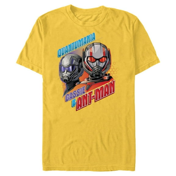 Marvel Ant-Man and the Wasp: Quantumania Cassie & Ant-Man - Short Sleeve Blended T-Shirt for Adults - Customized-Yellow
