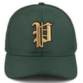 thumbnail image 2 of Daxton Premium Mid Profile Hat Semi Curved Visor Hunter Cap Black Gold Gothic Embroidered, Letter P, 2 of 4