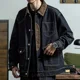 thumbnail image 4 of Abrigo vaquero con botones para hombre, chaqueta vaquera con empalme de otoño, ropa de abrigo estética negra para hombre, ropa de abrigo de invierno al precio más bajo, moda Y2k, 4 of 5