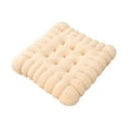 thumbnail image 2 of TUTUnaumb Square Biscuit Shaped Seat Cushion Soft Comfy Chair Pad Tatami Floor Cushion for Yoga Living Room Balcony Office Decorative Cookie Tatami Back Cushion Car Seat Pad 16x16in-Beige, 2 of 8