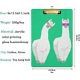 thumbnail image 2 of FMSHPON Cute Cartoon Lama Alpaca in Trendy Glasses Clipboard Hardboard Wood Nursing Clip Board and Pull for Standard A4 Letter 13x9 inches, 2 of 5