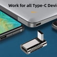 thumbnail image 4 of Xiwai 20Gbps USB4 Type C Male to Female 90 Degree Up Down Angled 100W Power Data 8K Video Adapter for Laptop Phone, 4 of 7