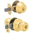 thumbnail image 2 of Kwikset Polo Entry Knob and Single Cylinder Deadbolt Combo Pack - Adjustable Metal - Polished Brass, 2 of 2