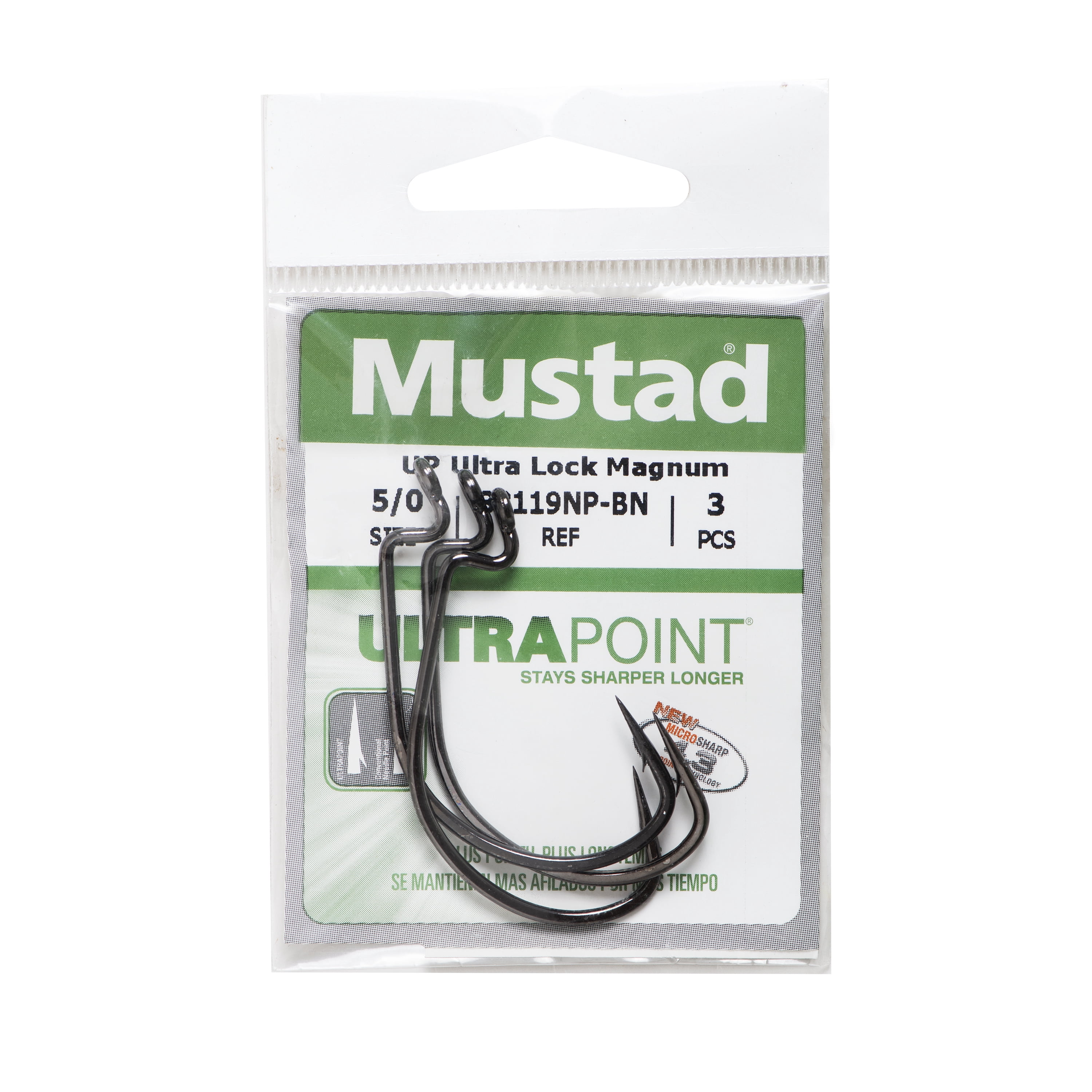Mustad Ultra Lock Magnum Hook (Black Nickel) - Size: 7/0 3pc