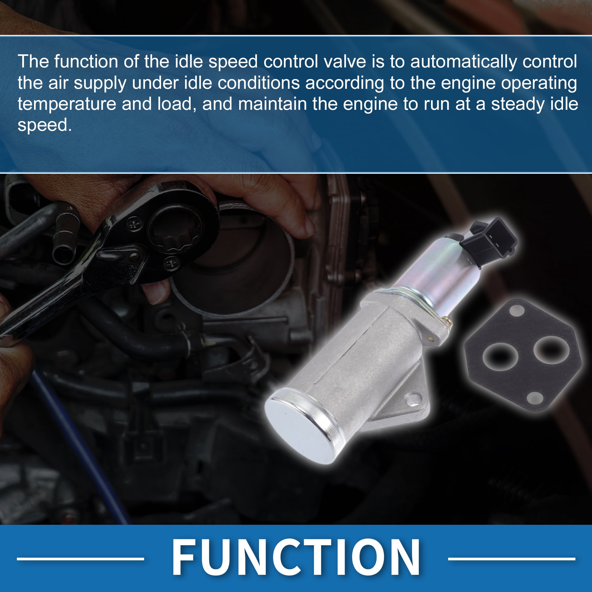 Unique Bargains Car Idle Air Control Valve for Ford F-150 1986-1993 Replace No.17119297 IACV Idle Motor Idle Air Control Valve for Stable Engine Operation