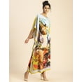 thumbnail image 3 of Printed Viscose Rayon Short Sleeve Kaftan - Round Neck, Relaxed Fit Vacation Wear, 3 of 9