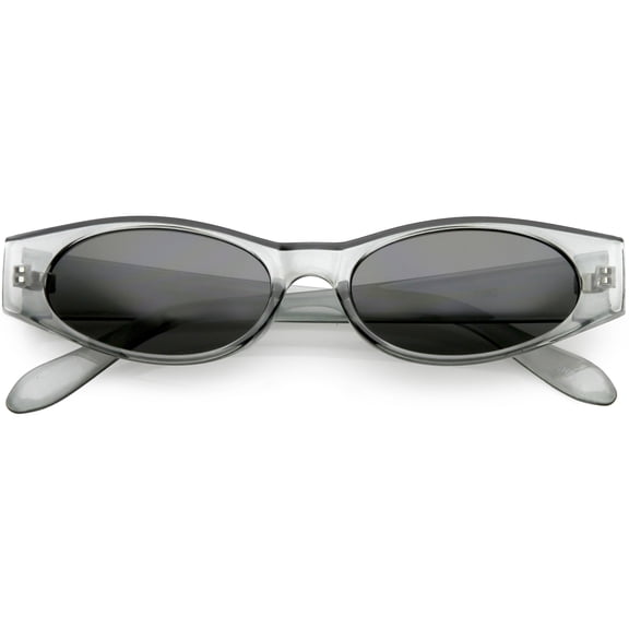 Extreme Thick Oval Sunglasses Neutral Colored Lens 53mm (Smoke / Smoke)
