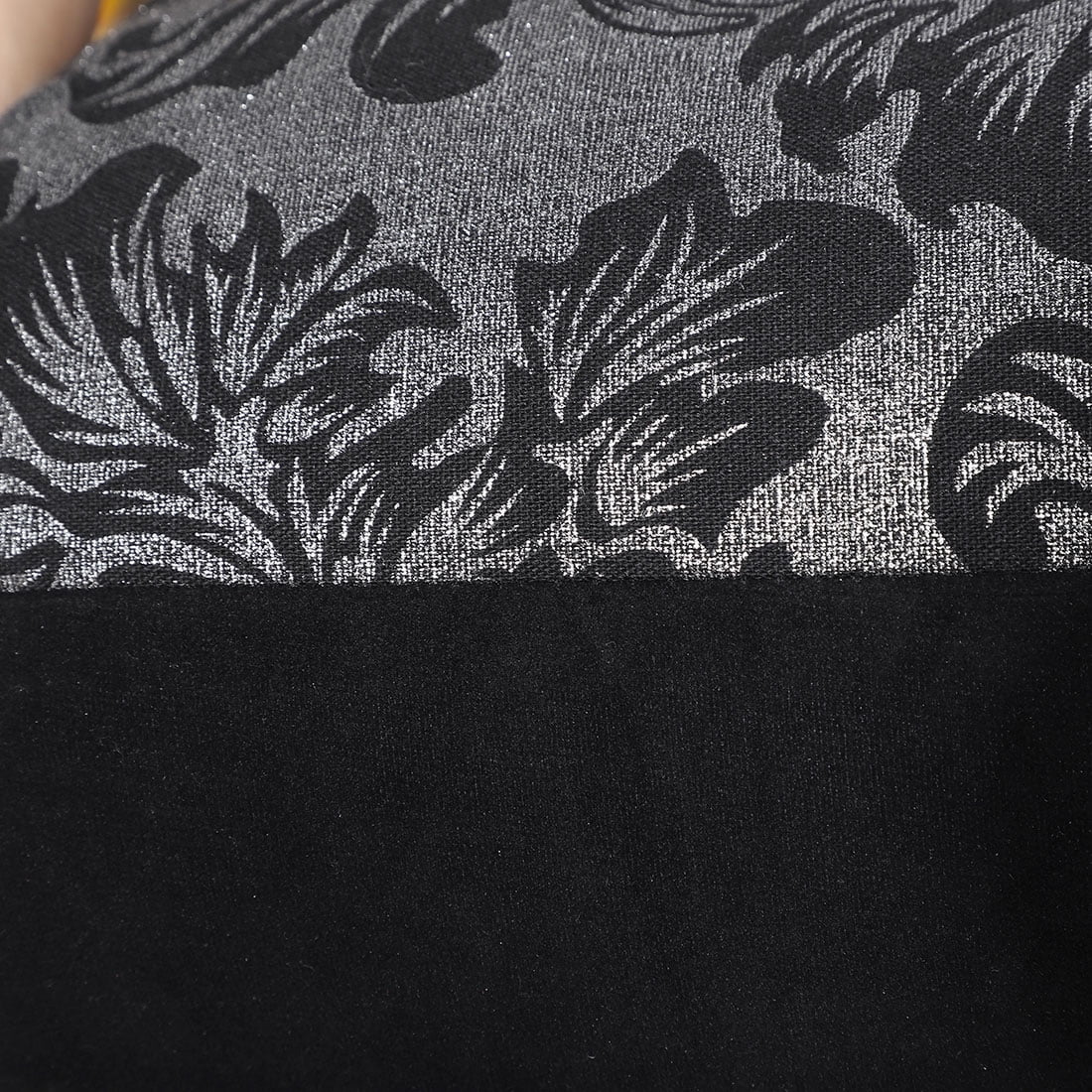 Unique Bargains 2 Pack Geometric Decorative Throw Pillow Covers 18" x18" Black&Silver