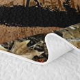 thumbnail image 5 of meiyoeat Jungle Deer Silhouette Bed Spread Queen For Boys,Rustic Farmhouse Hunting Queen Coverlet Set For Kids,3pcs, 5 of 7