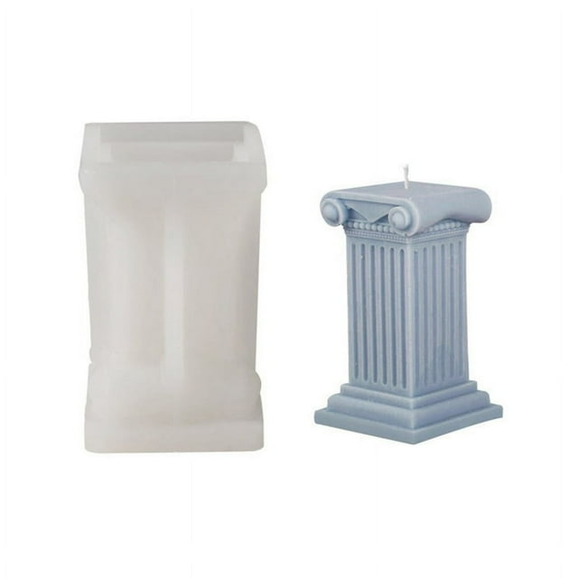 3D Candle Silicone Mold Roman Column Shape Ancient Greek Pillar Candle Mold Diy Candle Plaster Soap Craft Making Tool