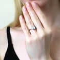 thumbnail image 5 of BERRICLE Sterling Silver 3-Stone Wedding Engagement Rings 2.6 Carat Emerald Cut Cubic Zirconia CZ Ring for Women, Rhodium Plated Size 7, 5 of 10