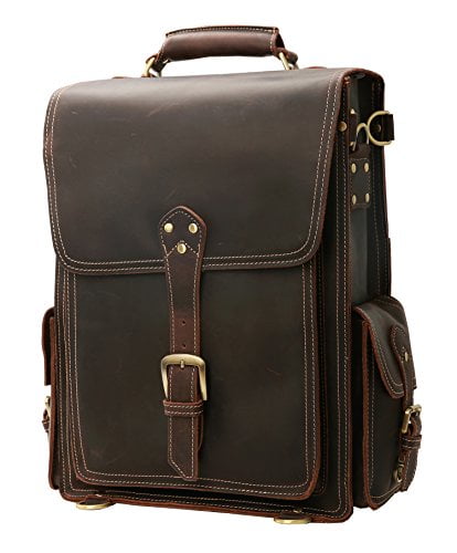 leather travel rucksack