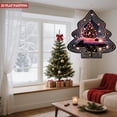 thumbnail image 2 of Metal Hanging Christmas Tree Wind Decorations - Festive Garden Spinners with Concentric Lines & Ornament Design for Holiday Cheer, 2 of 7