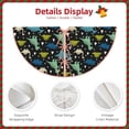thumbnail image 4 of Daiia Dinosaur Drawing Merry Christmas Tree Skirt , Xmas Large Lace-up Tree Skirt, Santa Snowflakes Rustic Home Decorations New Year Party Farmhouse Decor-48", 4 of 7