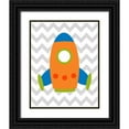 thumbnail image 1 of Robinson, Tamara 12x14 Black Ornate Wood Framed with Double Matting Museum Art Print Titled - Chevron Rocket I, 1 of 4