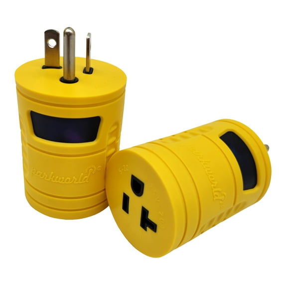 Parkworld 68031 EV Adapter NEMA 6-20P to 5-20R T-Blade 5-15R One Piece Compact Adapter for EV Charger Output 20A 250V