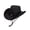 Style B-Black, variant on Straw Cowboy Hat for Men Women Classic Western Cowgirl Cap with Shapeable Wide Brim Summer Beach Sun Hat with Chin Strap (Khaki)