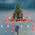 thumbnail image 2 of Bastón solar de Papá Noel, 8 modos de iluminación, luz de camino de bastón de caramelo, decoración navideña Hugtrwg Para estrenar, 2 of 9