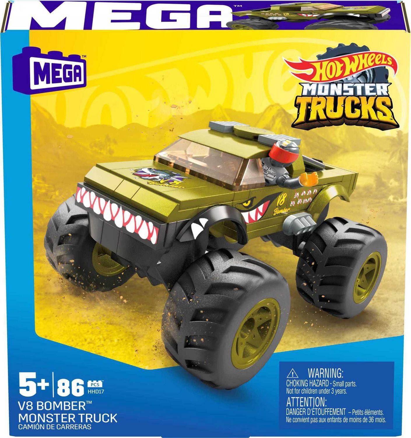 MEGA Hot Wheels V8 Bomber Building Set - 86 Pieces
