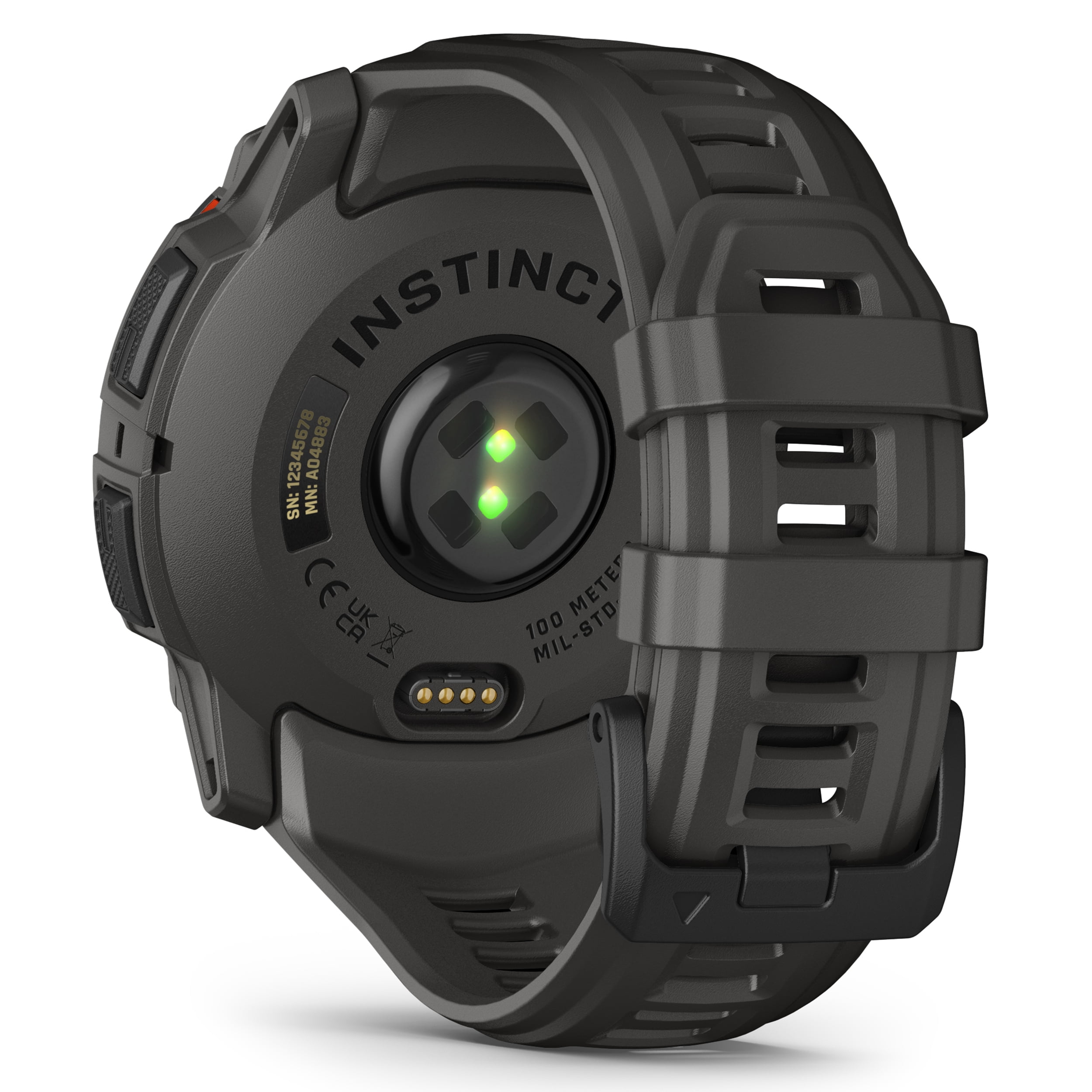 Garmin Instinct 3 Solar 50mm (Black/Charcoal) Rugged Outdoor GPS Smartwatch Gift Box Bundle with PlayBetter HD Screen Protectors, Wall Adapter & Case