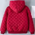 thumbnail image 6 of Toddlers and Kids Quilted Jackets Sherpa Fleece Lining Hooded Winter Puffer Coats Zip Up Thick Warm Girls Boys Coat (11 Years, Red), 6 of 6