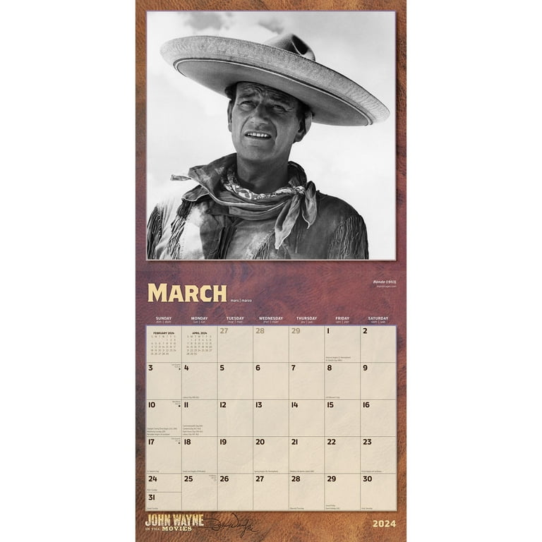 John Wayne Calendar 2025 Walmart seka valeria