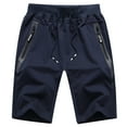 thumbnail image 2 of BLCHUNen Plus Size Mens Athletic Shorts with Zipper Pockets Elastic Drawstring Running Shorts,M-5XL, 2 of 3