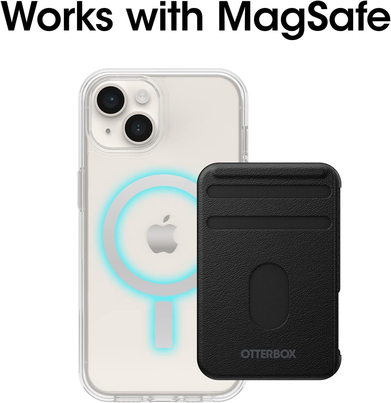OtterBox iPhone 14 & iPhone 13 (Only) - Symmetry Clear Series+ Case - Translucent Clear/Rose - Ultra-Sleek - Snaps to MagSafe - Raised Edges Protect Camera & Screen - Non-Retail Packaging