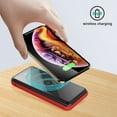 thumbnail image 6 of NIFFPD Wireless Portable Charger Power Bank Phone Charger with Built in 4 Cable, USB-C-Wireless Charging Compatible with iPhone, Samsung, iPad Red, 6 of 7