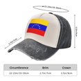 thumbnail image 3 of Men Women Venezuela Flag Distressed Twill Cotton Baseball Cap Vintage Adjustable Dad Hat, 3 of 7