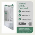 thumbnail image 5 of Corner Medicine Cabinet w/Mirror Bathroom Stainless Steel Wall Mount Cabinet Triple Shelf Opens to Left w/Screws Renovator's Supply, 5 of 15