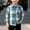 Green 2, variant on LJEFF Little Boys Light Grid Plaid Button Shirt, Loose Pocket Chest Soft Gift Kids Casual Top Multicolor Size 5-6
