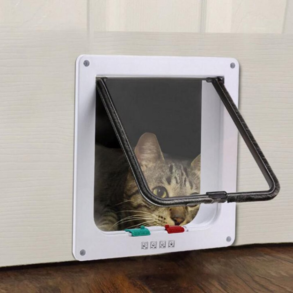 Security Cat Dog Door Control Entrance Exit Pet Door Cat Hole Dog Door Hole Cat Mate 4 Way