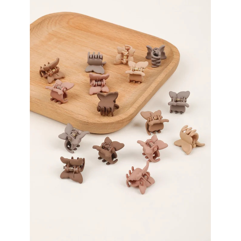 50 Pcs Colorful Mini Hair Claw Clips Clamps Accessories for Girls Toddler Decorative Small Hair Clips Diverse Colorations