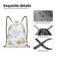 thumbnail image 6 of Bingfone Green Blue Avocado Drawstrings Backpacks Bags For Men Women Gym Drawstrings Bag, 6 of 9