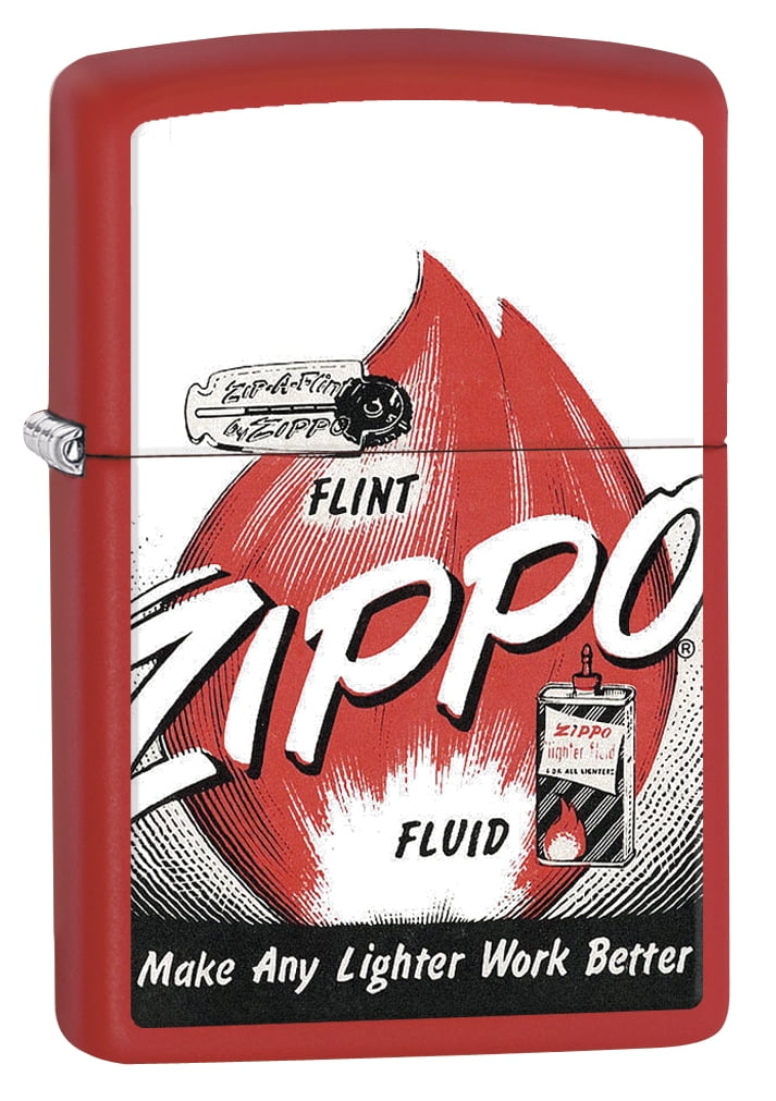 Zippo Lighter Zippo Flint and Fuel Red Matte
