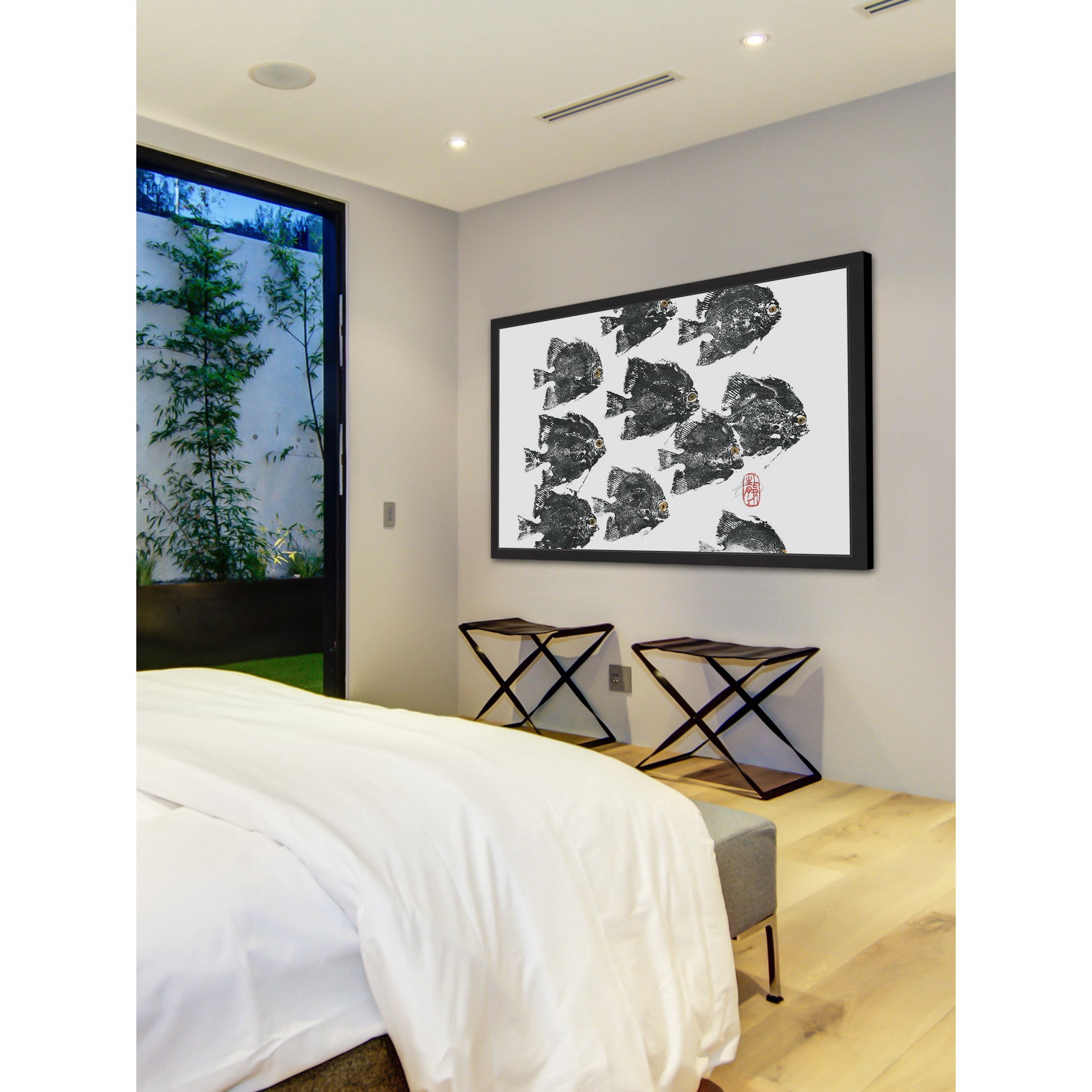 "Racing Fish II" Framed Painting Print