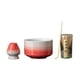 thumbnail image 5 of Juego de té japonés Matcha, kit ceremonial de Matcha, kit completo de batidor y soporte de bambú Matcha, juego de batidor Matcha con tazón rojo blanco, 5 of 9