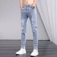 thumbnail image 3 of Pantalones Elásticos De Jean De Agujero De Moda Para Hombres, 3 of 6