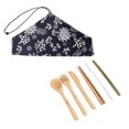 thumbnail image 1 of Labymos Vaisselle de Camping Extérieure Portable Pliable Triangle Rangement à Poche en Bambou, 1 of 8