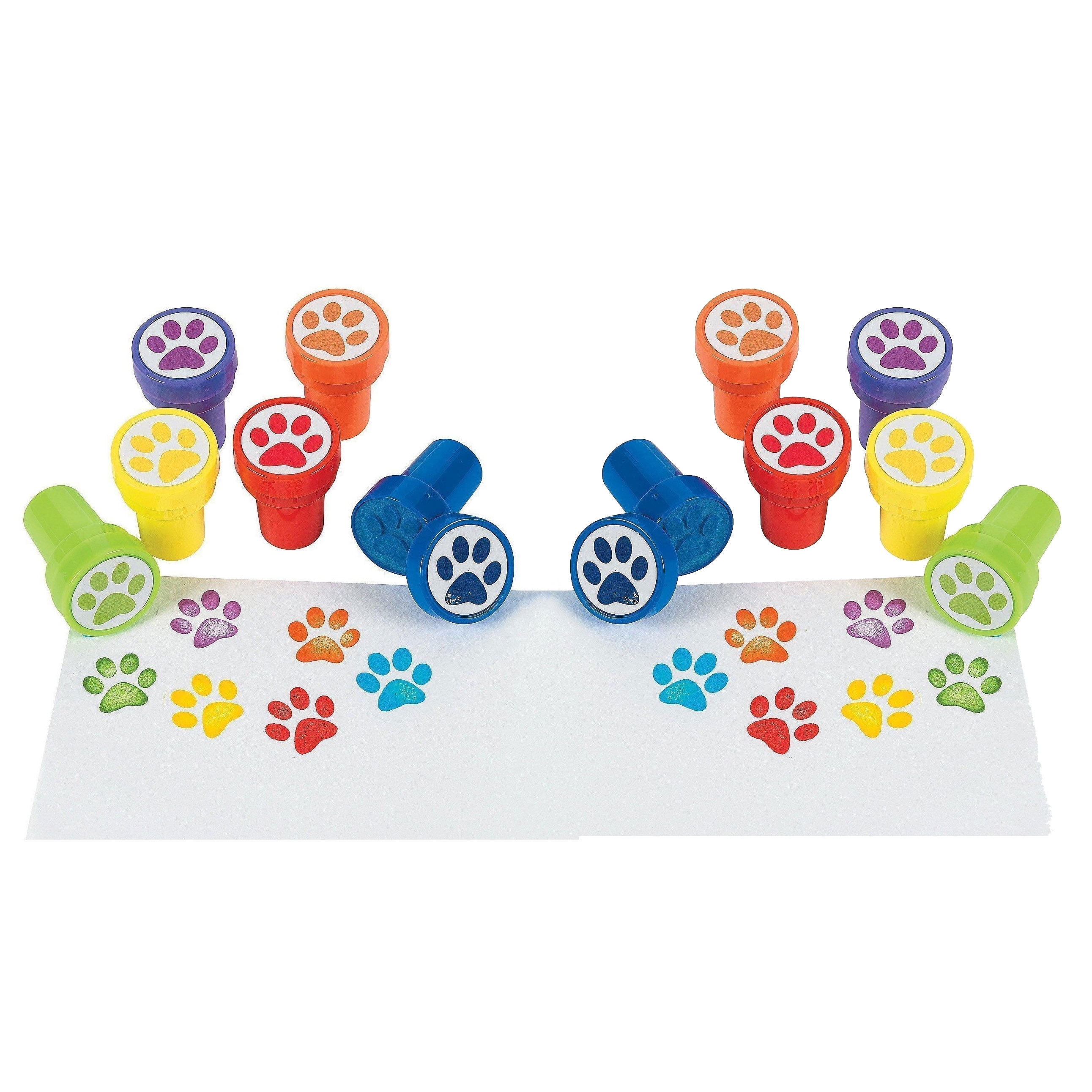 Animal Paw Print Stamper Stamps Pack of 24 Pieces